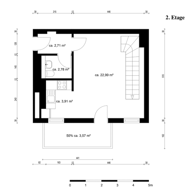 Bezugsfrei! 2 Zi. Maisonette im beliebten Friedrichshain - Grundriss 2OG