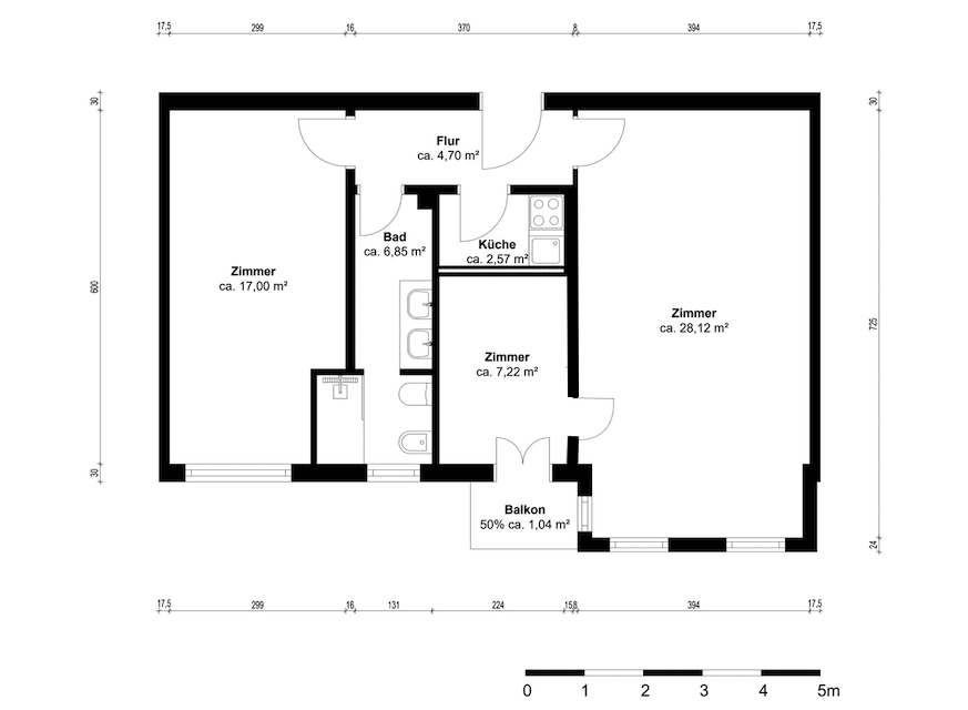 Ready to move in! 3 Rooms in the beloved Friedrichshain - Grundriss_neu